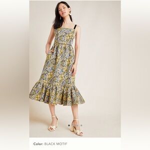 Anthropologie ELLIATT Vernazza Jacquard Midi Dress
